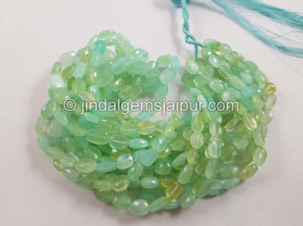Natural Peruvian Blue Opal Shaded Faceted Oval Beads Natural Peruvian Blue Opal Shaded Faceted Oval Beads